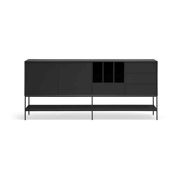 Černá komoda 220x98x45 cm Platt – Teulat