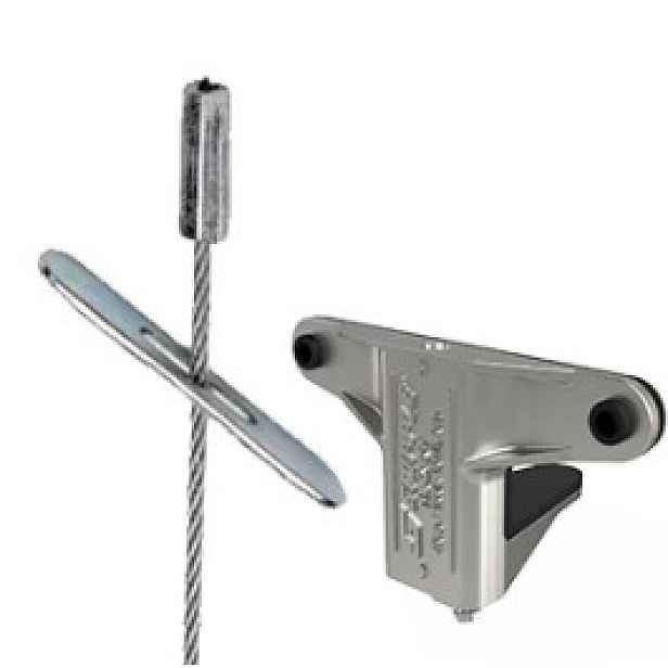 Závěs spodní rohový Gripple Duct Trapeze 2 průchozí kotva 1 m