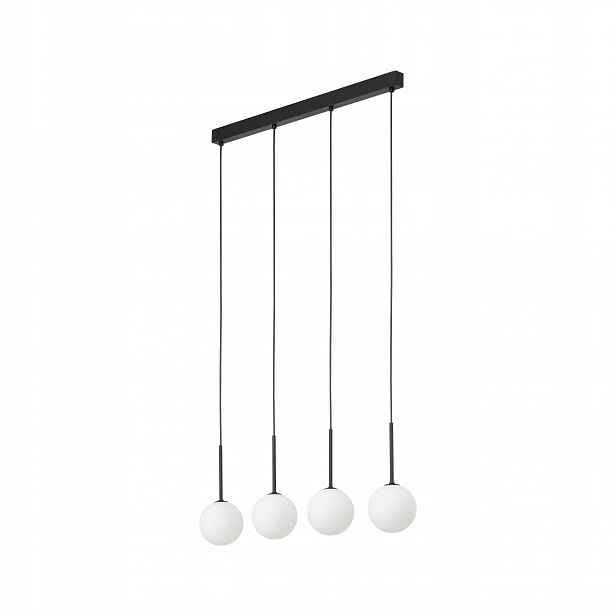 Závěsná lampa Martin Bílá Skleněné Stínidla 4xG9 Stropní Moderní Obývací pokoj