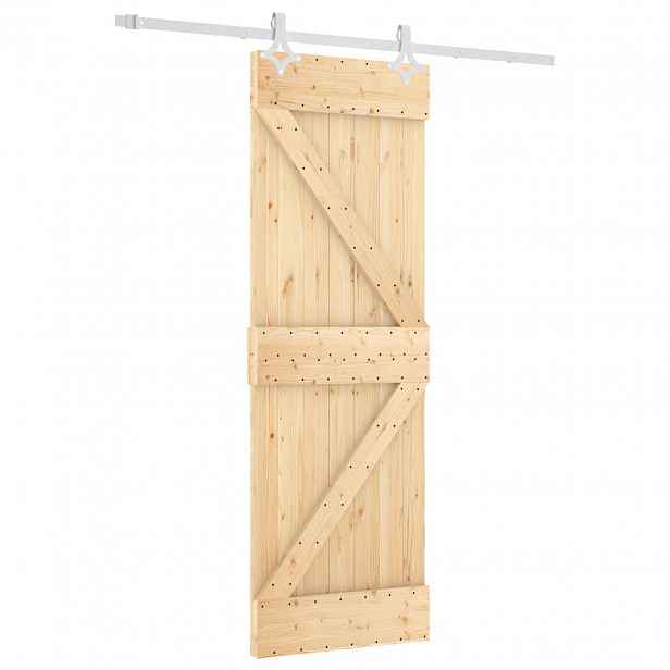 vidaXL Posuvné dveře 70 x 210 cm Masivní borové dřevo (neupravené)
