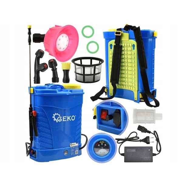 Aku zádový postřikovač 16l, 12V, 12Ah, modrý G73252