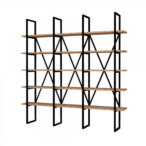 Hanah Home Knihovna Beylerbeyi 160 cm dub artisan/černá