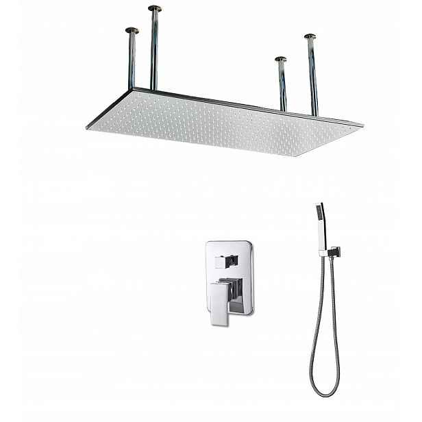 Podomítkový Set Dešťová Sprcha 80x40 Led Chrom