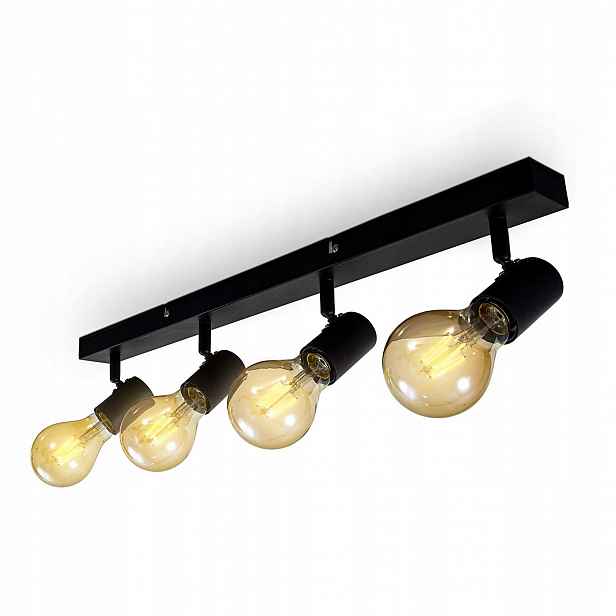 Stropní svítidlo loft černá 4xE27 lišta 63 cm do obývacího pokoje kuchyně chodby
