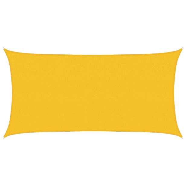vidaXL Sluneční plachta Obdélníkový 2 x 6 m HDPE Žlutá
