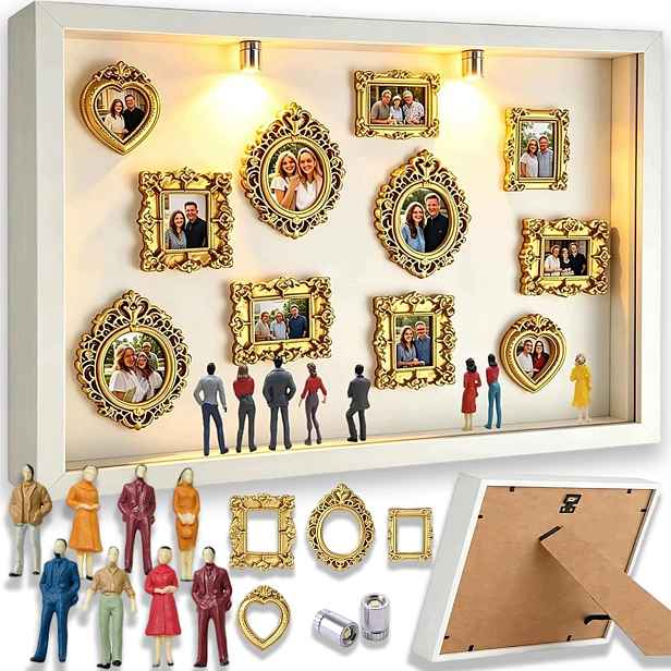 Mini Muzeum Diy Rámeček Led Figurky Dárek Dekorace Fotografie Jako Dárek
