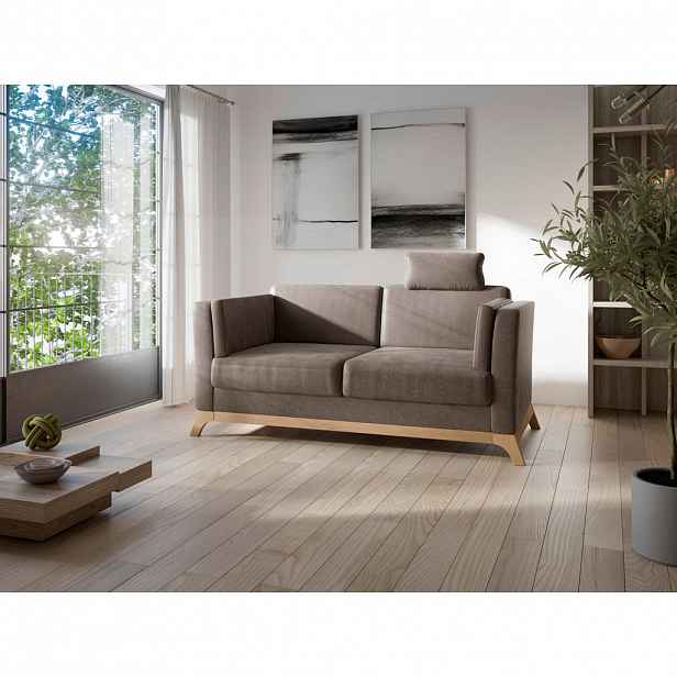 Sit & More 2,5SEDÁK, textil, hnědá