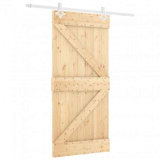 vidaXL Posuvné dveře 90 x 210 cm Masivní borovicové dřevo