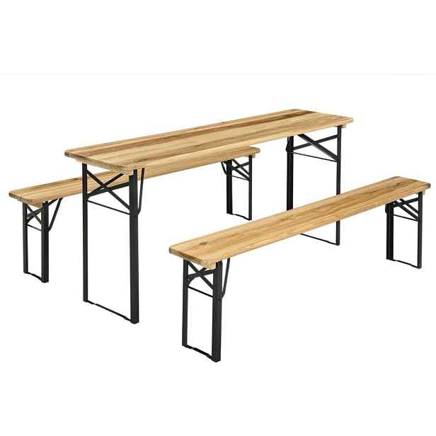 Dřevěný pivní set BestBerg BBBS-28 / 177 x 46 x 75 cm