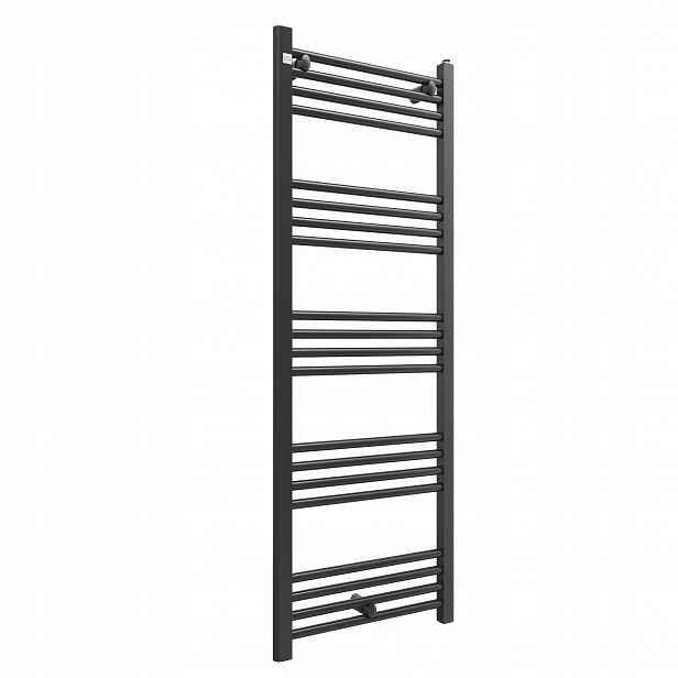 Koupelnový Radiátor Černý 50/140 cm Žebříkový Radiátor Moderní Puerto