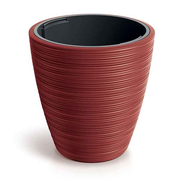 Prosperplast Plastový květináč Venas Round červený, varianta 29,9 cm