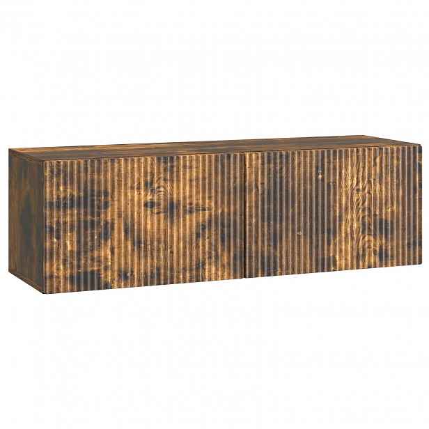 vidaXL Nástěnná TV skříň 98 x 31 x 30 cm Kouřový dub Kompozitní dřevo