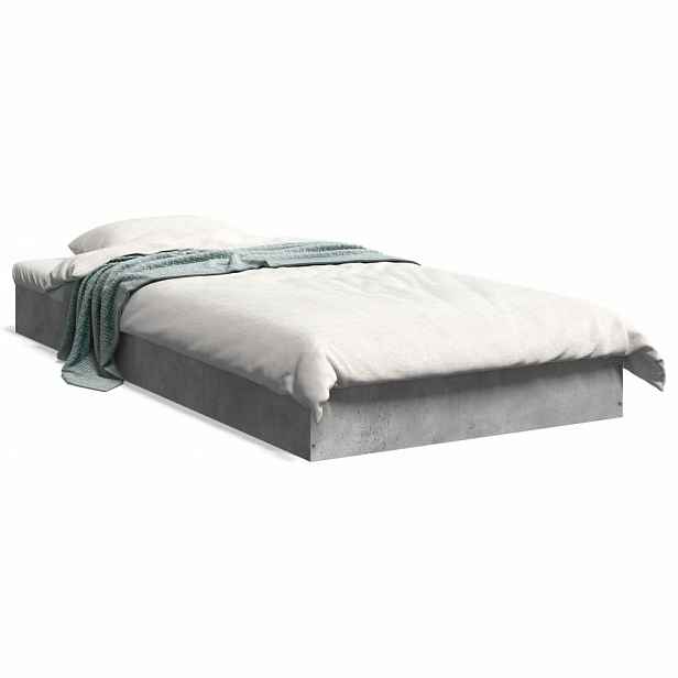 vidaXL Rám postele betonově šedý 75 x 190 cm kompozitní dřevo