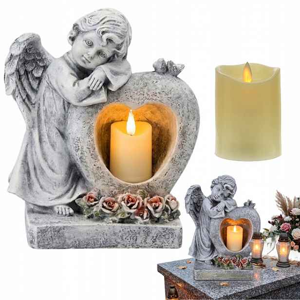 Anděl Na Hrob S Led Závitem Figurka Na Hřbitov Socha S Vložkou 75h