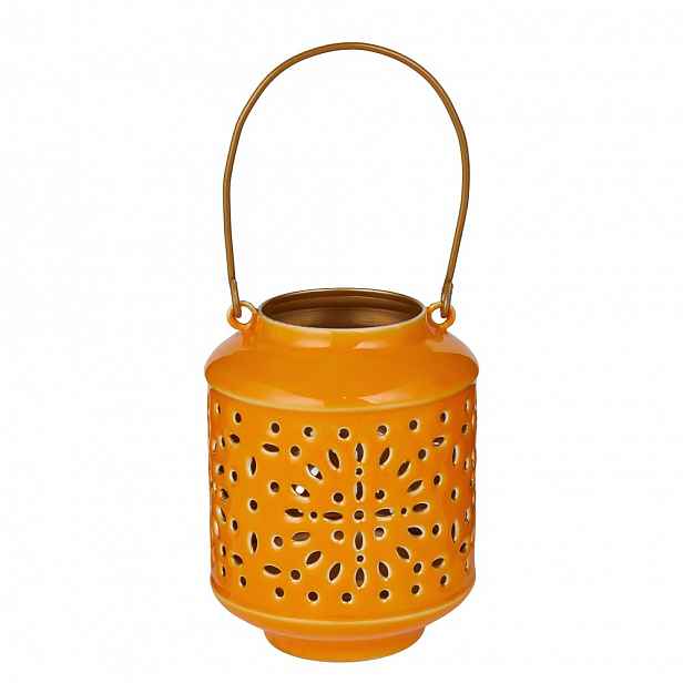 Butlers BLUE MAROCCO Lucerna 13 cm - oranžová