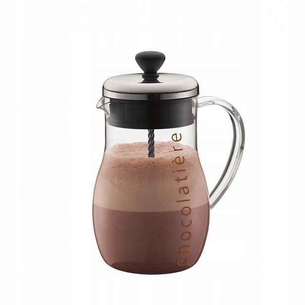Džbán na horkou čokoládu s pístem Bodum Chocolatiere 1 l Chrom