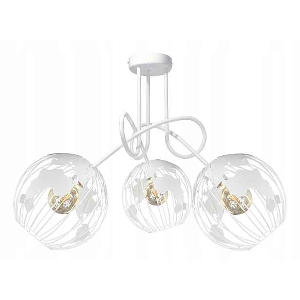 Lustr Závěsné Stropní Svítidlo Globus Lampa Lustry Do Obývacího Pokoje Bílá Led