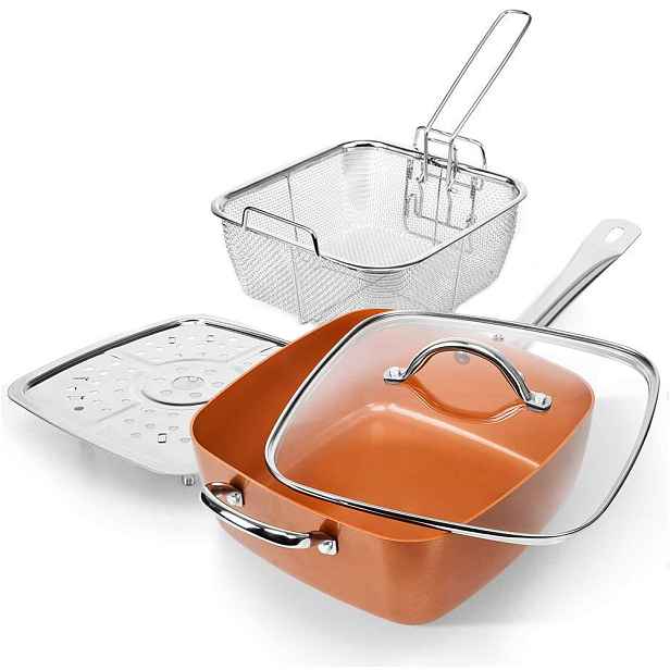 MISCHLER COOK MC-FA1004 Hrnec s poklicí 3v1, 24 x 24 cm, 4 ks