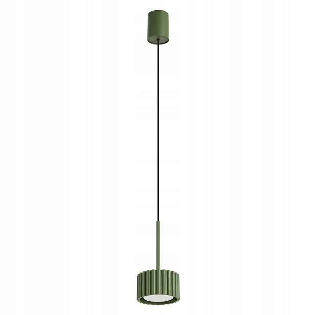 Sollux Lighting zelená olivová závěsná lampa GX53 Aura