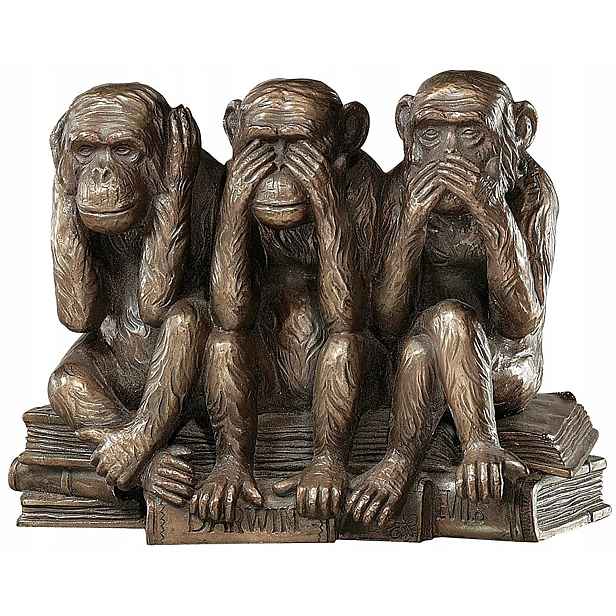 Tři Moudré Opice Figurka Socha Dekorace Darwin Figurka Ozdoba Do Domu N82