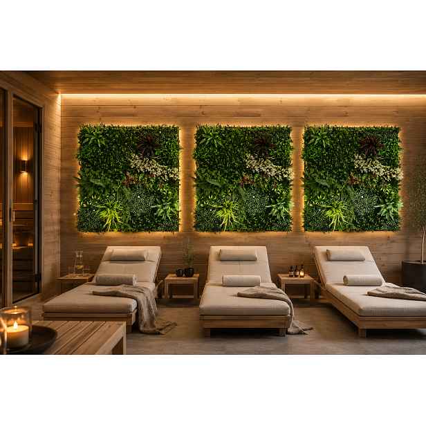 Umělý rostlinný panel RUBY 100 x 100 cm - Panel B 100x100 Europe Grass