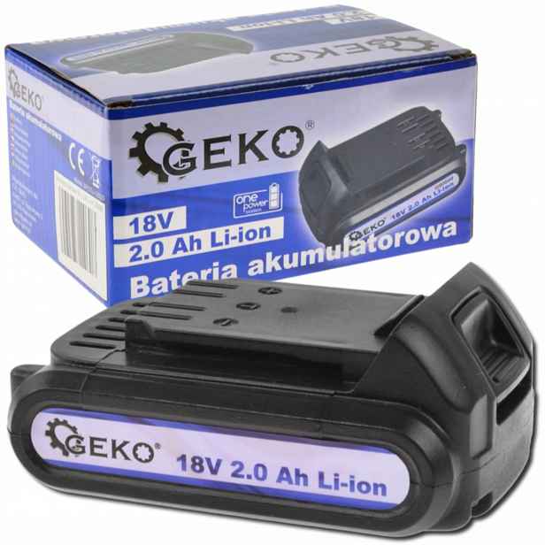 Akumulátor 18V Li-Ion 2.0Ah pro elektronářadí Geko Rychlé nabíjení 60 minut