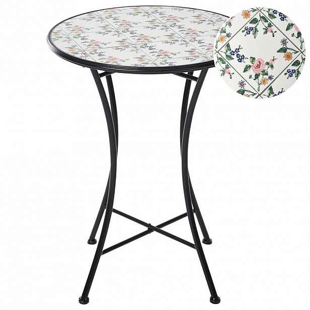 Beliani BISTRO STOLEK 60/60 cm Kov Černý Collio