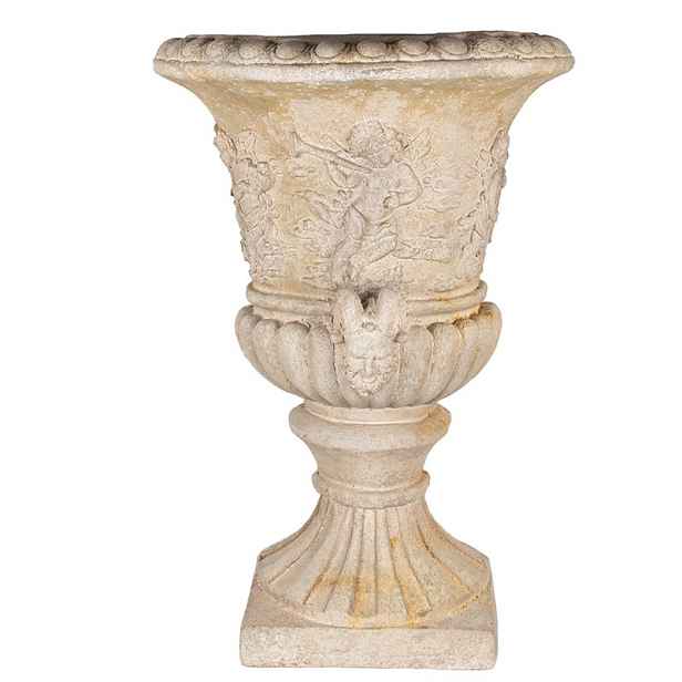 Béžový nástěnný květináč s anděly v barokním stylu Baroque - 54*27*76cm Clayre & Eef