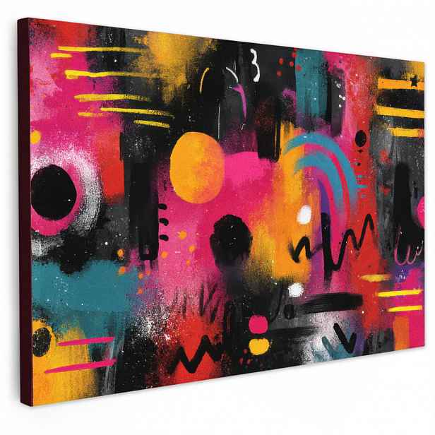 MuchoWow OBRAZ NA PLÁTNĚ Barevné plochy - Tvary - Barevné - Abstraktní 90x60 cm