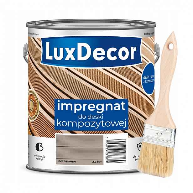 Sada Luxdecor Impregnace Na Kompozitní Desku Bezbarvá 2,2 L Štětec 50 MM