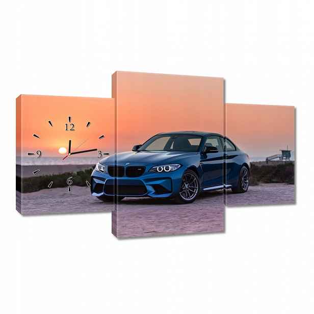Nástěnné hodiny 100x60 Auto Bmw