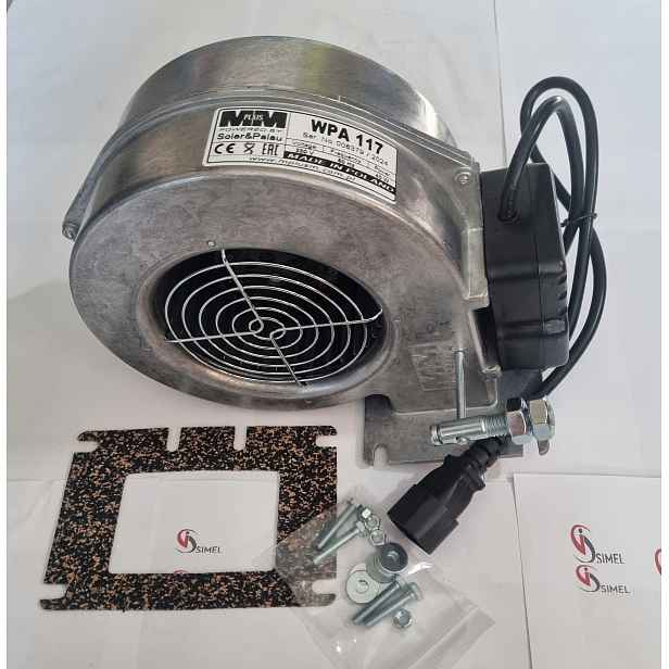 Ventilátor kotle Wpa 117, klapka, zástrčka, těsnění, šrouby