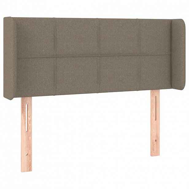 vidaXL Čelo postele typu ušák taupe 93 x 16 x 78/88 cm textil