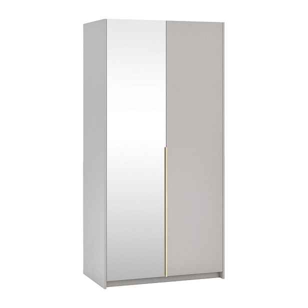 MASSENO ŠATNÍ SKŘÍŇ S OTOČNÝMI DVEŘMI THALIA, 100/204/58 cm 2dveřová se zrcadlem, kašmírová