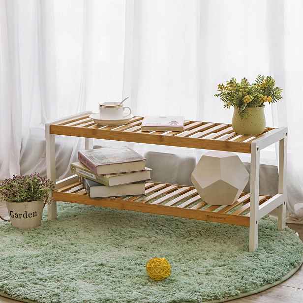 Regál na boty 70x26x33 cm přírodní bílá barva