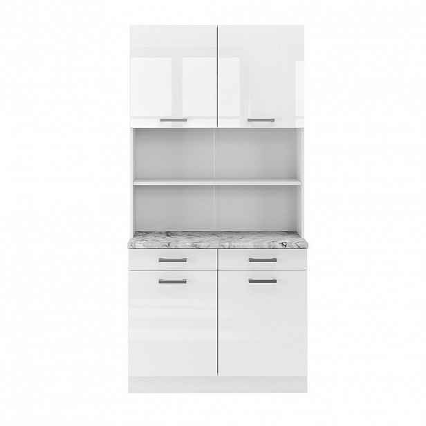 Vicco KUCHYŇSKÝ BLOK R-Line Bílá vysoký lesk 100 cm S pracovní deskou