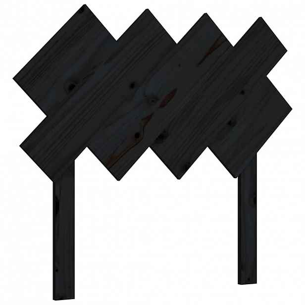 vidaXL Čelo postele černé 92 x 3 x 81 cm masivní borovice