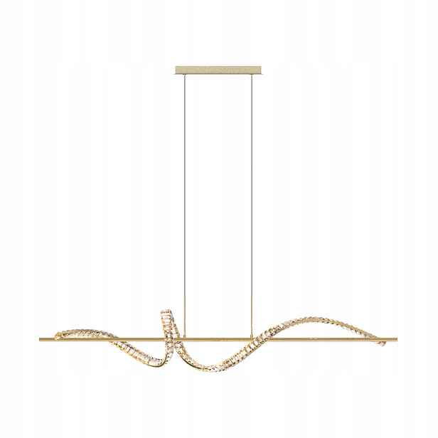 Zlatá závěsná Led lampa Athesa Zuma Line 24.5W křišťál
