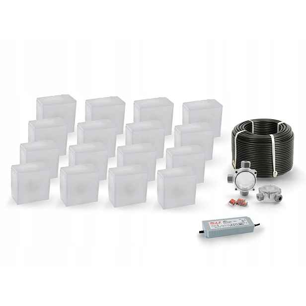 16 x Led nájezdové svítidlo 12V IP68 Bc 10x10 cm