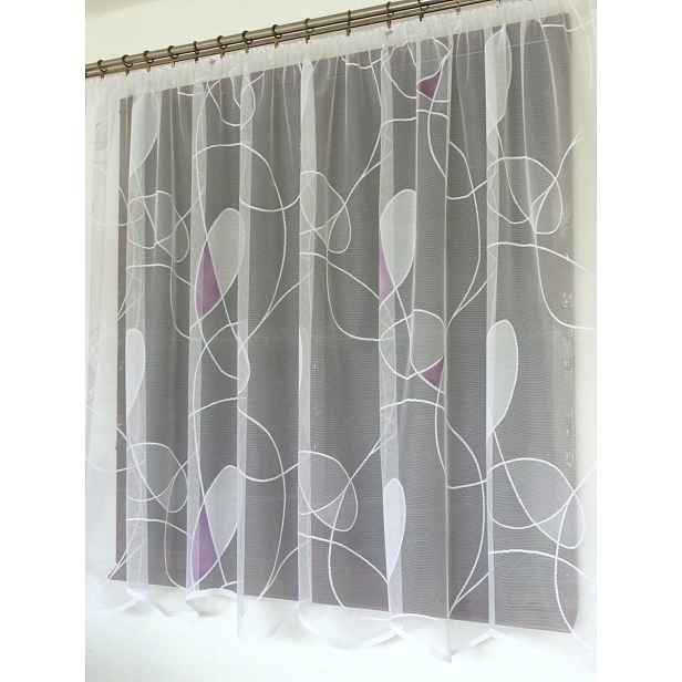 Mg Záclona 549 bílá vřesová 500X160 cm Hotová Obšitá Bt