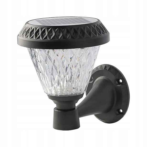 V-tac Solární Led zahradní nástěnné svítidlo Ovladač IP44 3000K-6400K černé