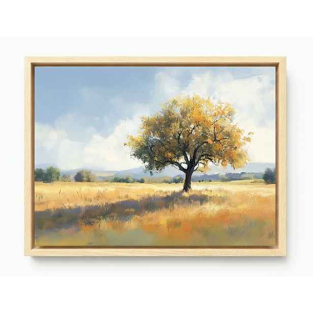 Obraz Rám Americká Krajina Venkovní Dřevo Louka Jaro 80x60