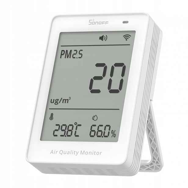 Měřič kvality vzduchu WiFi LCD Sonoff AirGuard PM2.5 SAWF-07P