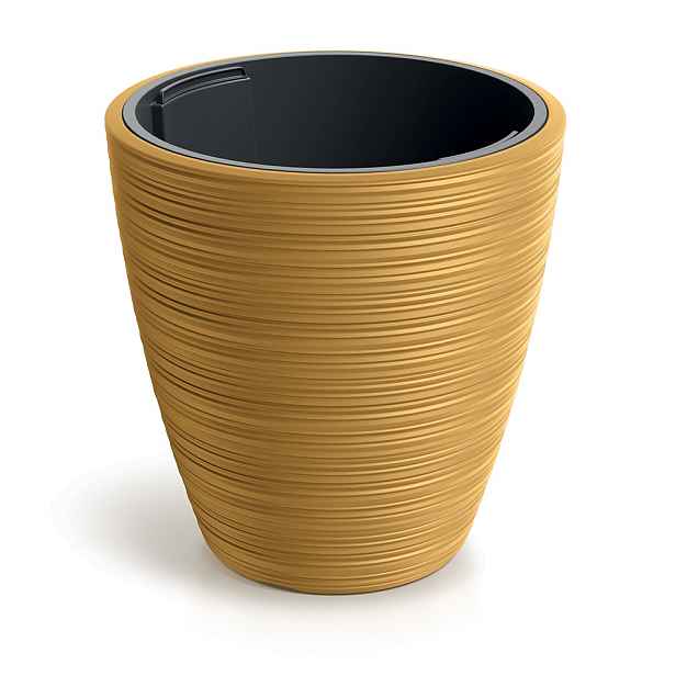 Prosperplast Plastový květináč Venas Round hořčicový, varianta 34,9 cm