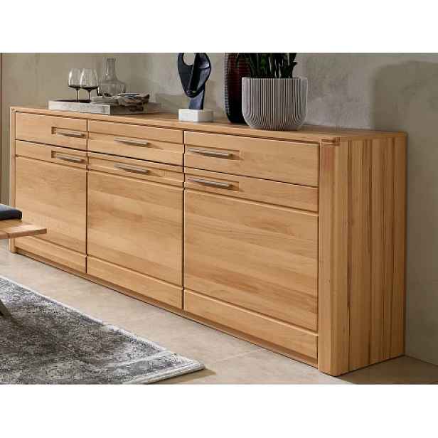 Široká komoda Nature One, 190 cm, masivní buk