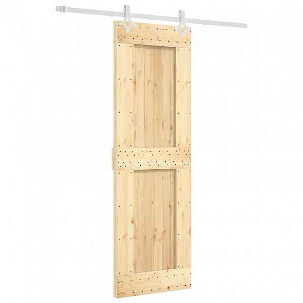 vidaXL Posuvné dveře 70 x 210 cm Masivní borové dřevo (neupravené)