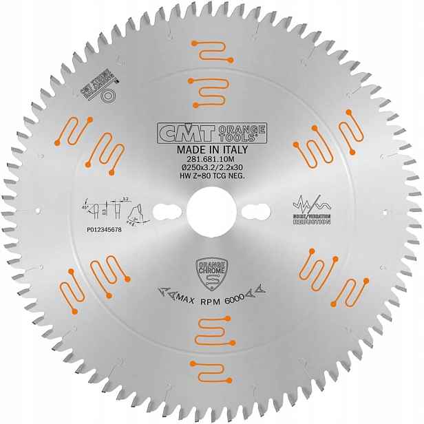 Cmt Pila na desku Mdf 250x30x80Z -3° Negativní