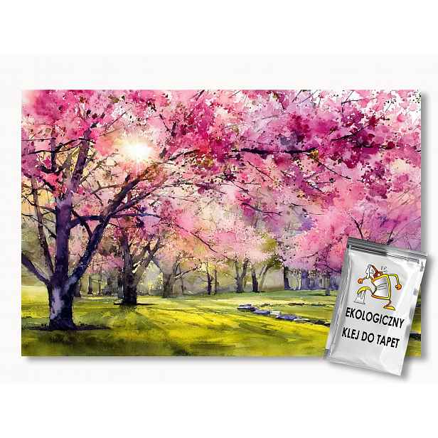Fototapeta Flizelina Park Zahrada Jaro Slunce Stromy Květiny 208x146 130g