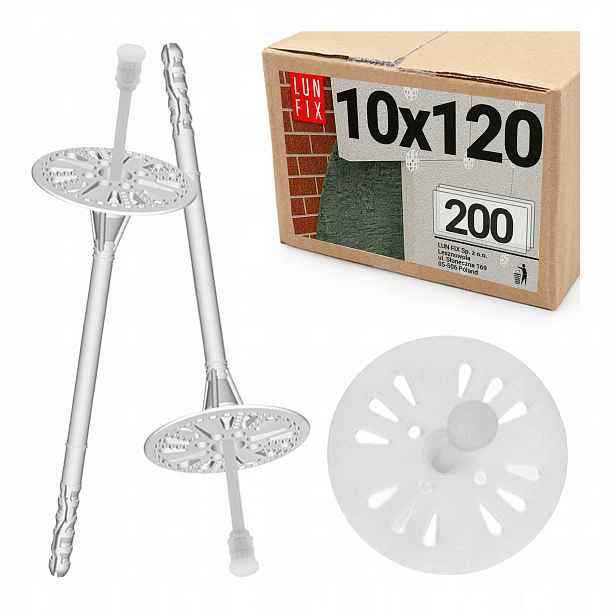 Hmoždinky do polystyrenu 120 mm spojovací prvek uchycení dýha s trnem 200ks