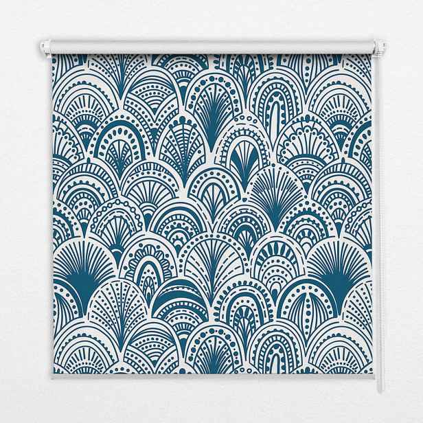 TULUP VNITŘNÍ roleta - okenní roleta - roleta - 60x140 cm - Modrý vzor